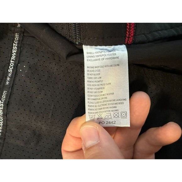 SCOTTeVEST RFID Travel Utility Tec Vest Mens LT Black Full Zip Pockets Hooded - Picture 9 of 10